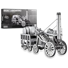 Piececool 3D Metal Puzzles Steam Engine Car Model Kit for Adults Rocket Lokomotive Metal Model,Family Time,Home Decor Best Gifts