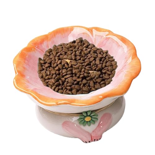 完成したボウルセラミック猫、ボウル角度の傾斜、人間工学に基づいた安定した水食品、衛生的な食事の快適さ、簡単なデザインクリーニング、消化器系健康予防