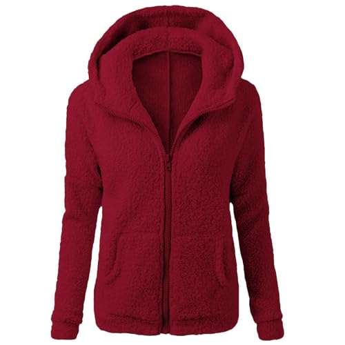 Genérico Cardigan De Punto Mujer, Chaqueta Lana Mujer Talla Grande,Abrigo con Capucha para Mujer Abrigo De Lana CáLido con Cremallera para Invierno Abrigo Prendas De Vestir Exteriores