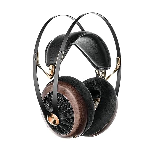 MEZE AUDIO 109 PRO | Wired Over-The-Ear Walnut Wood Audiophile Open-Back Headphones | 50mm Dynamic Drivers | Low Impedance 40 Ohms | Cables and Carrying Pouch Included | 2-Year Warranty