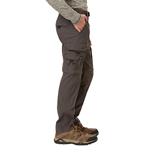 UNIONBAY Boy's Youth Convertible Lightweight Comfort Stretch Cargo Pants/Shorts (X-Small (5/6), Charcoal)3