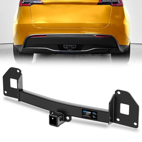 Nilight Class 3 Trailer Hitch 2 Inch Receiver Compatible with Tesla Model Y 2020-2026 Multi-Fit Hitch to Receive Ball Mount Cargo Carrier Bike Rack Tow Hook Black Powder Coated