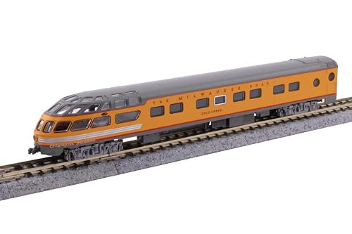 106-089 N Scale Train Set: Olympian Hiawatha 9 Car Set, Orange, Vintage Style, Historical Theme, 12+