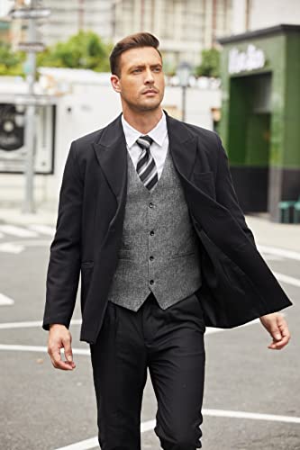 COOFANDY Men's Casual Business Vests Lightweight Waistcoat Slim Fit Suit Vest4