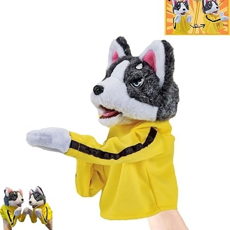 SAKRIMAL Kung Fu Animal Toy Husky Gloves Doll, Children's Game Plush Toys, 2024 New Dog Hand Puppet Stuffed Dog Toys, Kung Fu Puppy Action Toy, Boxing Hand Puppet Interactive Tricky Toy Gift-picture-40