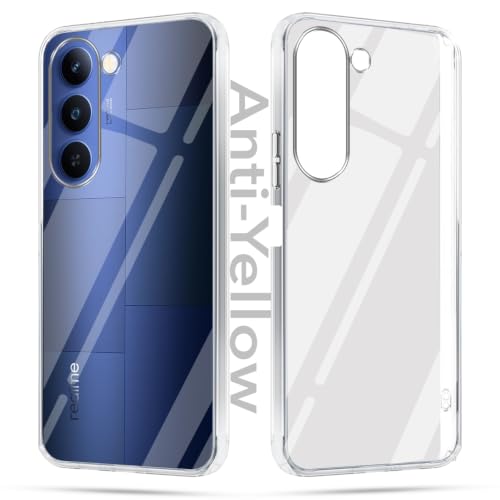Image of Jkobi Lifetime Anti-Yellow Clear Back Cover Case for Realme P4 Lite 5G | Realme Narzo 100 Lite 5G (Sleek Hard Crystal | Shockproof and Camera Protection)