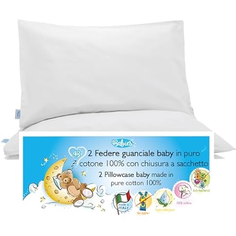 4BABIES- Baby Toddler Pillowcase 50X30 cm Cover