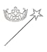 Funny Party Hats Princess Dress Up Set - Tiara & Wands - Princess Costume Accessories for Girls