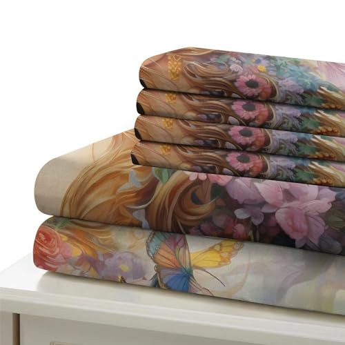 Funda de Edredón Mariposa 3D Microfibra de 3 Piezas para Cama Doble 7