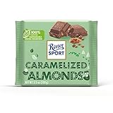 Ritter Sport Mandorle Caramellate Tavoletta di Cioccolato Al Latte Extra Con Mandorle Spezzate Caramellata, 100g