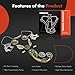A-Premium 18PCS Engine Timing Chain Kit W/Sprocket & Tensioner & Guide Compatible with Audi A4, Q5, Q7, A5, A6, A7 Sportback, A8, S4, S5, S6, SQ5, S8 Quattro, Avant, Cabriolet - DOHC, V6 3.0L