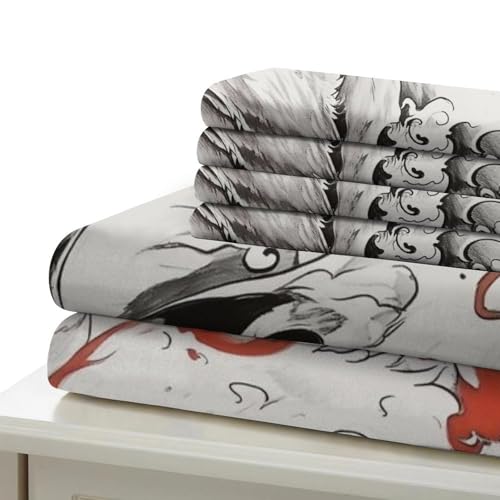 Housses de couettes loup en microfibre 3D douce 135x200 cm