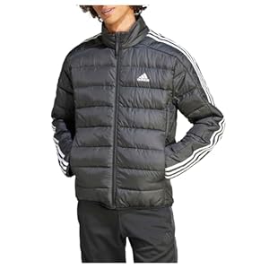 adidas Mens Essentials 3-stripes Light Down Jacket