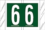 Tabbies Original COL'R'TAB 11000 Series Numeric Labels, Green, 6