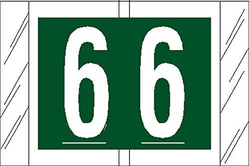 Tabbies Original COL'R'TAB 11000 Series Numeric Labels, Green, 6