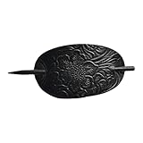 Facile à porter : la barrette en cuir avec tige a son propre trou. Vous pouvez facilement insérer la barre en bois pour façonner vos cheveux. Même les enfants peuvent facilement utiliser cette pince à cheveux pour rendre les cheveux plus soignés.