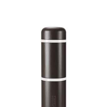 BollardGard 7" x 60" Bollard Cover Brown - Innoplast Brown White Tape