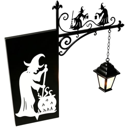 Latarnia Biblioteczna Dekoracyjne Oświetlenie Półki z Czarownicą Halloween