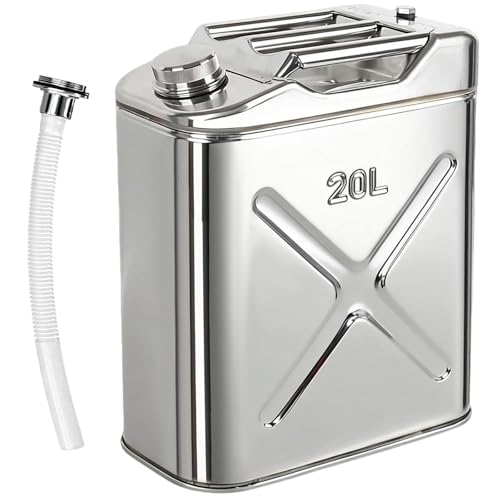 Stainless Steel Cooking Oil Storage Can, 5 Gallons Durable 304 Food-Grade Fryer Oil Storage Can with Flexible Pour Spout Versatile Liquid Container for Kitchens Restaurants Outdoor Fish Fries image 2