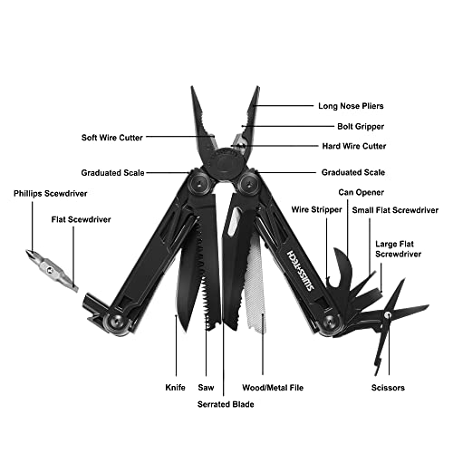 Swiss+Tech Multifunktionszange 16-in-1 – Faltbares Multitool