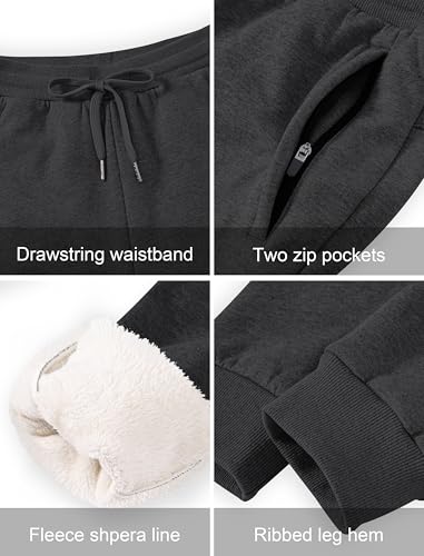 Unisex Boys Girls Sherpa Lined Fleece Sweatpants Jogger Pants Active Athletic Casual Winter Warm3