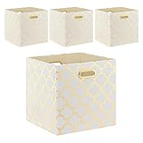 Fboxac Cube Storage Bins 13×13 Fabric Foldable Box with Handles, Collapsible Organization Basket Set