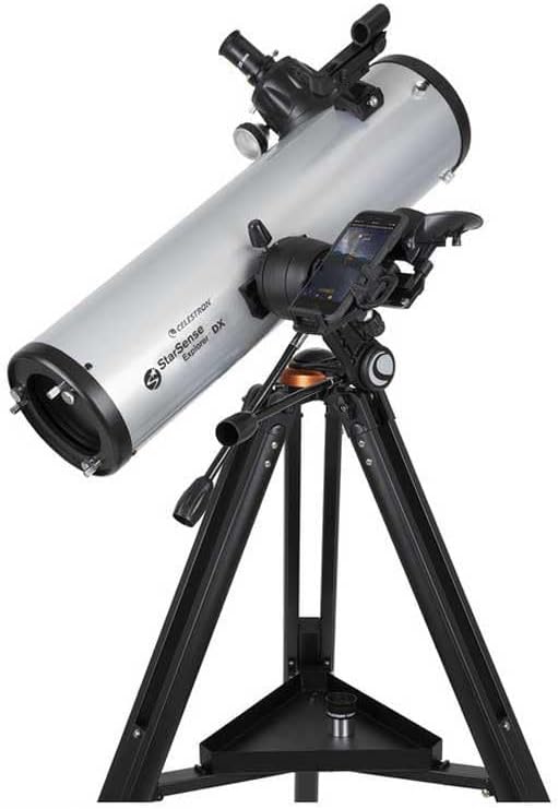Celestron StarSense Explorer DX 130AZ App-Enabled Telescope 130mm Newtonian Reflector with Smartphone Dock & StarSense App iPhone & Android Compatible Easy-to-Use for Beginners