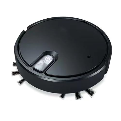 WOHPNLE Robot Aspirador y Trapeador, Robot Limpiador de Navegación Inteligente con Barrido, Trapeador, Pulverizador, Silencioso, Automático, Limpiador de Pisos para Pelo de (Black)