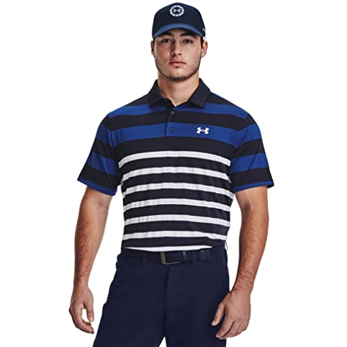 Polo de golf Under Armour pour homme en maille respirante blanche