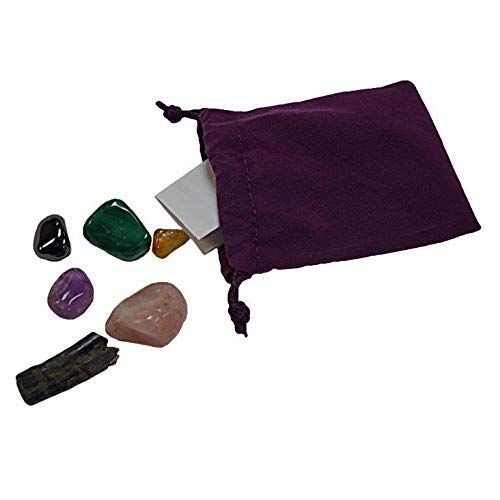 Karma Care LLC Empath Stone Bag - Rose Quartz, Amethyst,
