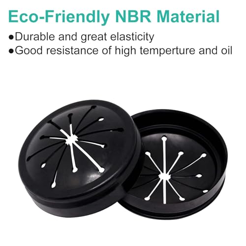 Image of 2pcs 3-3 /8 inch Garbage Disposal Splash Guard, Quiet Garbage Guard Disposal Drain Cover Garbage Disposals Rubber Drain Plugs Sink Splash Guard Replacement
