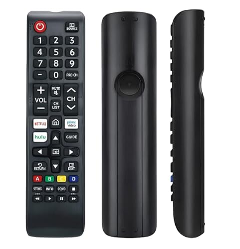 Replacement Remote Control Compatible with Samsung BN59-01259B for LCD, LED, Smart, 4K Ultra HD & QLED TVs – Universal Black Remote (LCD/LED)