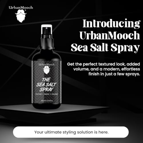 Image of UrbanMooch Sea Salt Spray Men - Adds Volume, Texture & Matte Finish | Alcohol-Free Bhringraj, Ginseng & Vitamin E | Lightweight Sea Salt Spray for Men & Women - 100 ml