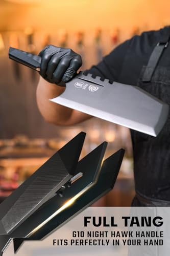 Dalstrong Massive Meat Cleaver Knife-9"-Obliterator-Shadow Black Series-Titanium Nitride Coated-High Carbon Steel-Heavy Duty Gift-Razor Sharp-w/Sheath-NSF Certified