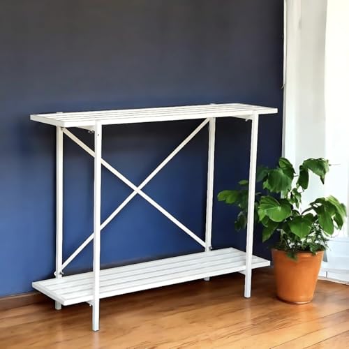 Image of Bee Creative Plant Stands for Outdoor Balcony, Flower Pot Stand for Indoor Plants, Large Metal Planter Stand for Living Room, home decor, Indoor & Outdoor plants Stand (2 TIER W)