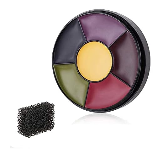 Go Ho 6 Colors Bruise Makeup Set for SFX,Bruises Wheel for Body Oil Paint Theatrical Halloween Fevstival,Face Paint Makeup Materials for Special Effects with Sponges