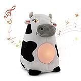 TOYMAKER La Granja de Zenon Stuffed Animals Cow Plush La Vaca Lola Spanish Toys Baby for Babies Cow Toys 6 to 12 Months Crib Soother with Music and Lights for Birthday Christmas