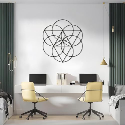 Wandkunst mit heiliger Geometrie, geometrische Metallkunst,...