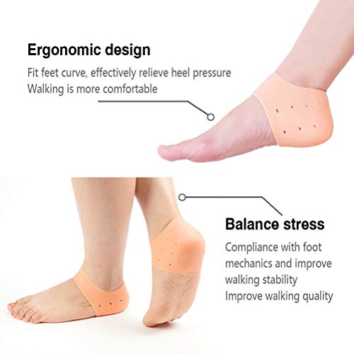 Image of Brezzycloud Silicone Anti Crack Pain Reliever Heel Protector Nourishment Solution Reusable Mask,Multicolour