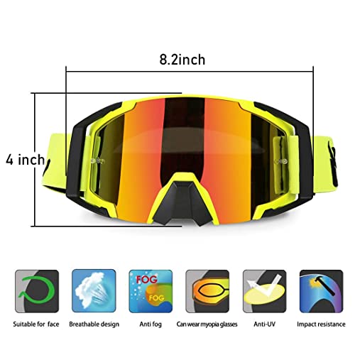 Motocross Goggles Dirtbike Atv Motorcycle Anti-Uv Motorbike Ski Goggles Anti-Slip Strap Nose Cover Fit Glasses & Helmet #TOP5