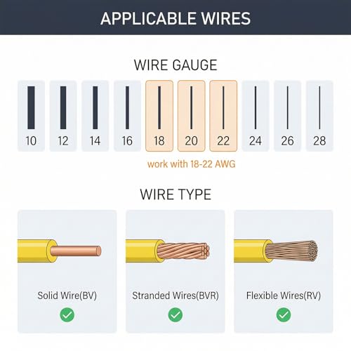 Conector rápido de cable eléctrico sin pelar de 3 pines para tiras de luces LED 6