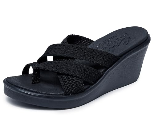Skechers Women's Rumble on-Heat Maze Wedge Sandal