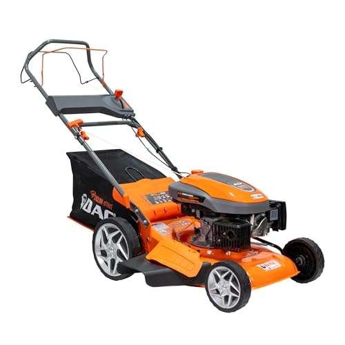 RURIS Tondeuse à Gazon Thermique Autotractée DAC 120XLS – Moteur 4 CV 161 CC, Largeur de Coupe 460 mm, Bac 55 L, 4 Fonctions : Ramassage, Éjection...