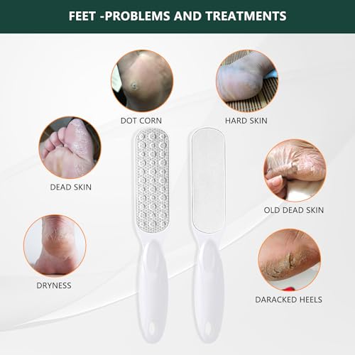 Double-Sided Metal FootFile Foot Grinder Stainless Steel Foot Trimmer Foot Brush Dead Skin Wet and Dry for Feet Care Callous Removers for Feet - Image 5