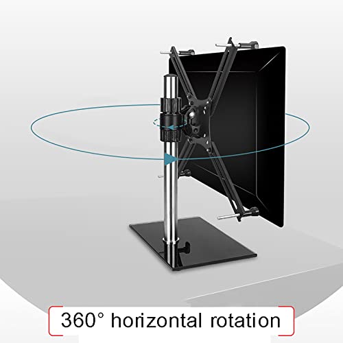 Support de table TV 12-24" pivotant 360° avec base en verre - 3
