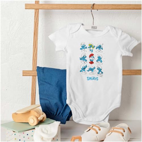 Brisco Brands Smurfs Squad Papa Smurfette Cartoon Baby Romper Boys or Girls4