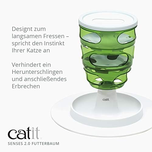 Catit Food Tree Futterbaum, Beschäftigungsspiel für Katzen, interaktives Spielzeug für Katzen, 1 Stück