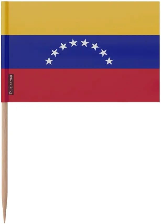 Venezuela Flag Toothpicks in Various Sizes 100 Pieces 6.5 cm