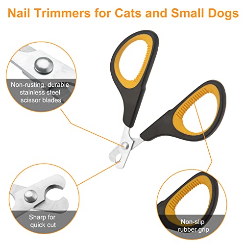 Cat Nail Clipper, Premium Dog Nail Clippers Trimmers Cat Claw Pet Nail Clippers Professional Ergonomic Anti-Slip Small Animals Grooming Tool for Kitten Cats Puppy Birds Hedgehogs Rabbits Hamsters - Thumbnail 5