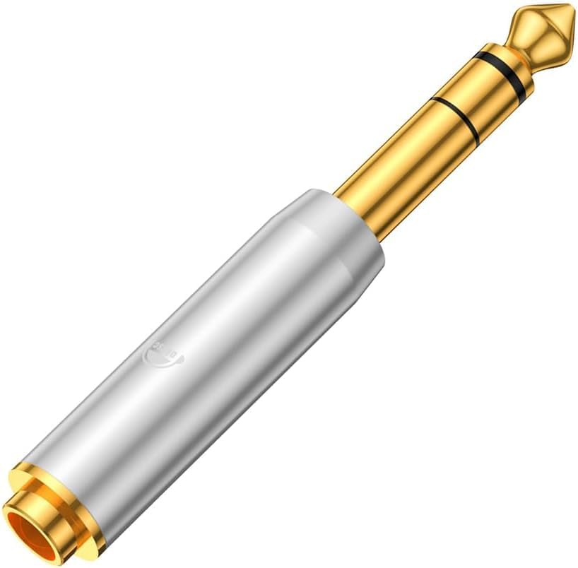 okcsc 6.35mm to 4.4mm Conversion Plug Audio Converter 6.35mm Male to 4.4mm Female Pure Copper Plated Fit Headphone Speaker Amplifier Guitar 1pcs